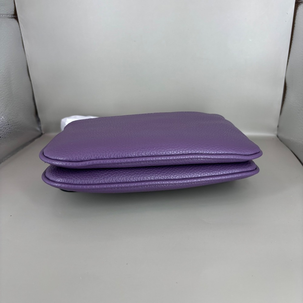 Calvin Klein Arya Purple Pebbled Crossbody Bag H5JEYZK4 New - Picture 5 of 8